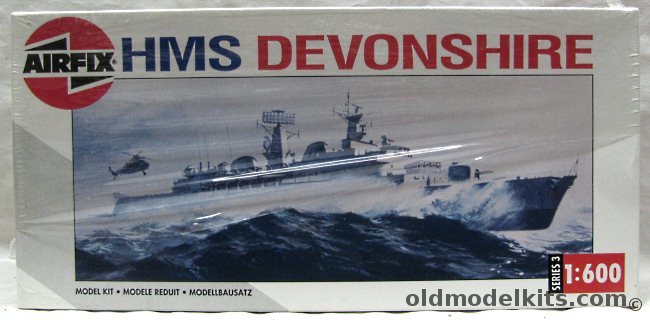 Airfix 1/600 HMS Devonshire Guided Missile Destroyer - (County Class), 03202 plastic model kit